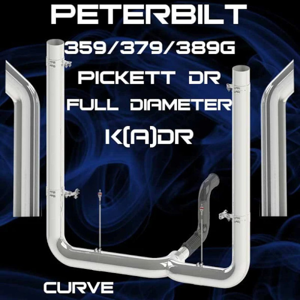 Peterbilt 379 8" FULL DIAMETER Exhaust Kit