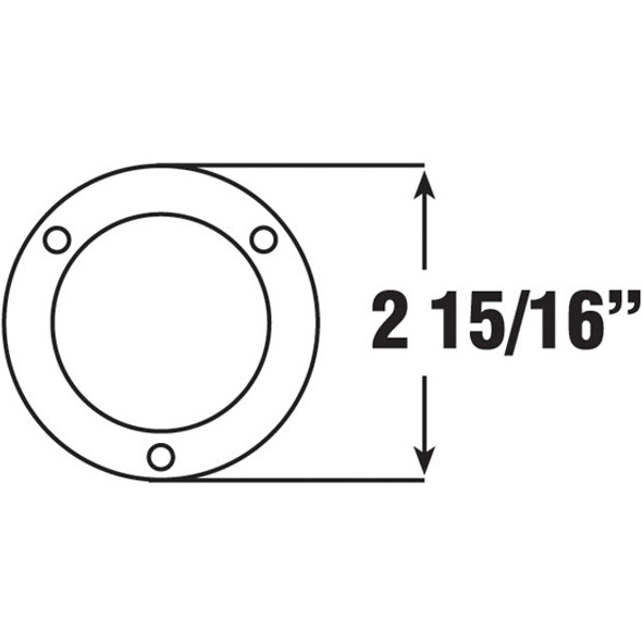 Stainless Steel 2 Inch Round Bezel For Flange Mounted Lights