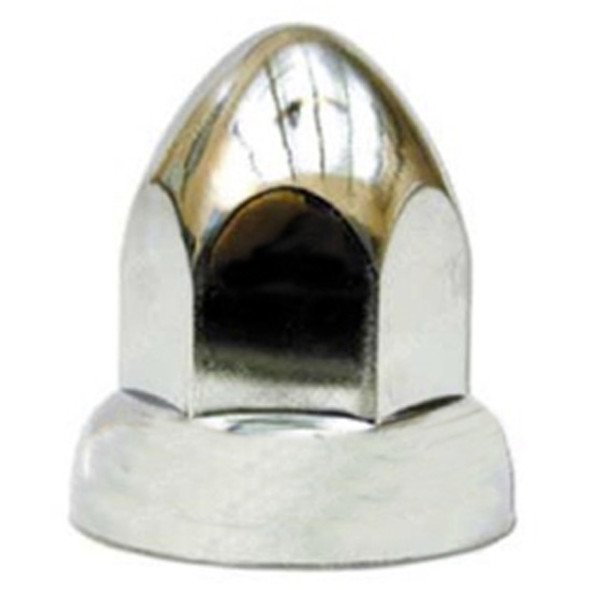 33MM Chrome Plastic Push-On Nut Cover With Flange