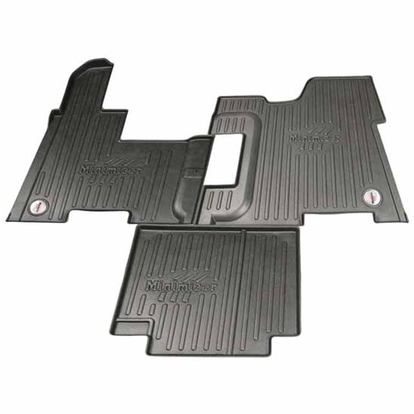 Minimizer Black Floor Mat 3 Piece Set For Peterbilt 365, 367, 384, 386, 388, 389