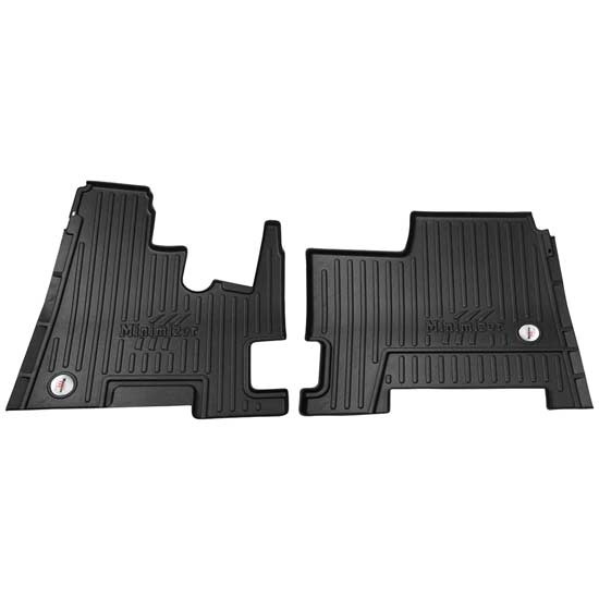 Molded Floor Mats For Kenworth T600, T800, W900 With Manual Transmission, Passenger Seat Storage Box