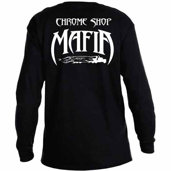 Chrome Shop Mafia Long Sleeve Black T-Shirt - Small
