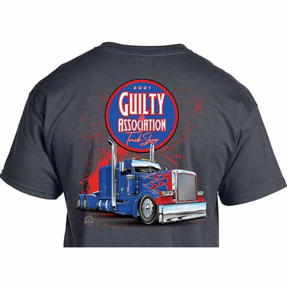 Guilty By Association Gray 2021 4XL T-Shirt, Short Sleeve