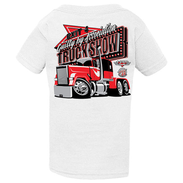 GBATS 2023 CSM I Was There White T Shirt W/ Red & Black Peterbilt 359 Graphic - Youth Medium