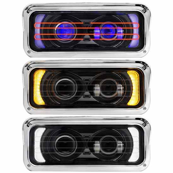 Blackout LED Projector Headlight With Heated Lens, Driver Side