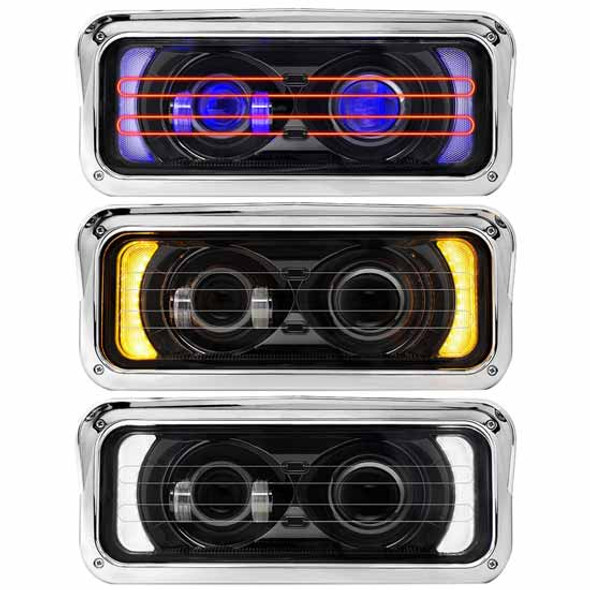 Blackout LED Projector Headlight With Heated Lens, Passenger Side