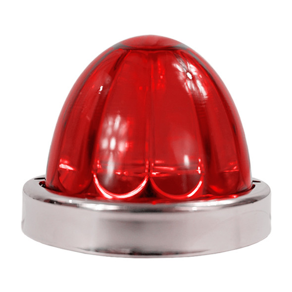 Legendary Glass 3-1/2 Inch Watermelon Red-Red LED Light W/ SS Bezel-5 Pack Legendary Glass 3-1/2 Inch Watermelon Red-Red LED Light W/ SS Bezel-5 Pack