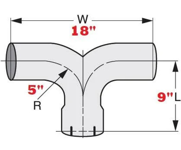 5" Aluminized Expanded & Slotted End Y-Pipe