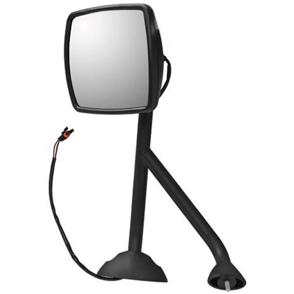 BESTfit Black Convex Heated Mirror W/ Bracket For Hood For International DuraStar Driver Side 2002-2018