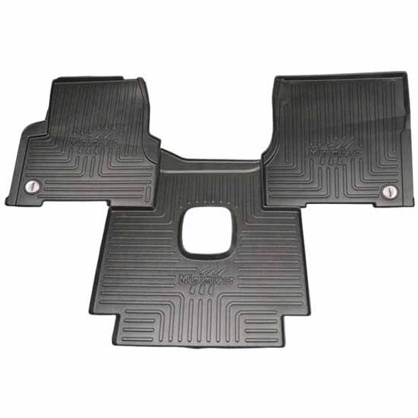 Volvo VNL Gen II, VT880 W/ Manual Transmissions Minimizer Black Floor Mat 3 Piece