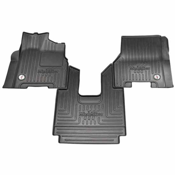 Freightliner Century, Columbia & Coronado W/ Manual Transmission Minimizer Black Floor Mat 3 Piece