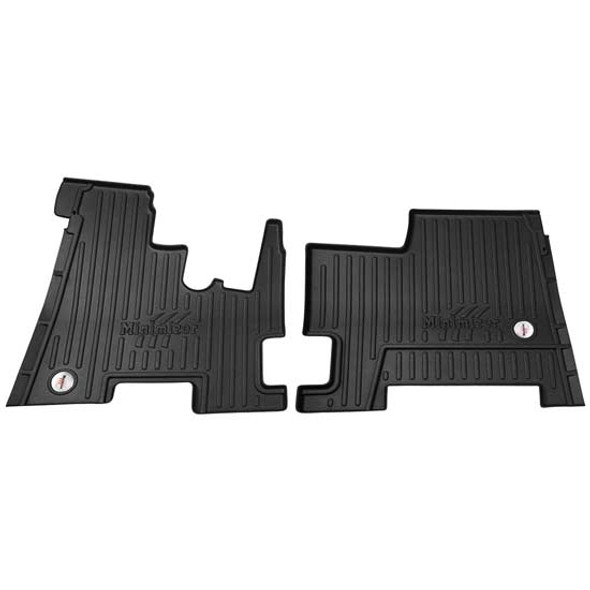 Molded Floor Mats For Kenworth T270, T300, T370 With Manual Transmission, Passenger Seat Storage Box
