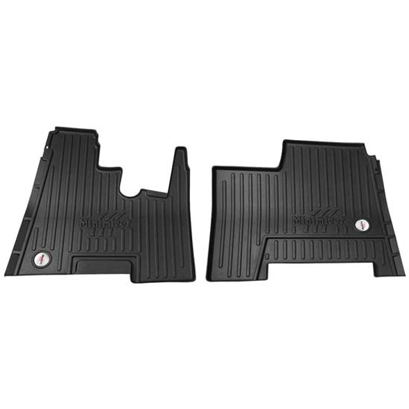 Minimizer Molded Floor Mats For Kenworth T600, T800, W900 With Plastic Trim Around Steering Column