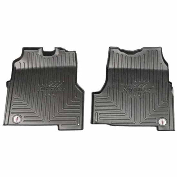 Mack 2 Piece Black Thermoplastic Floor Mat Set