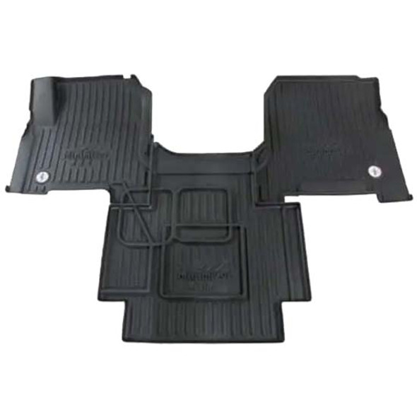 Minimizer Thermoplastic Floor Mat Set - 3 Piece For Volvo VHD, VNL, VNR, VNX W/ Static Passenger Seat