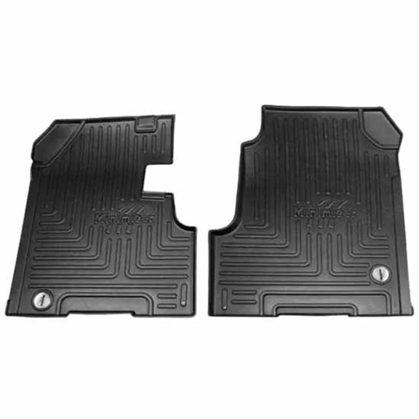 Western Star 4700 W/ DD13 Engine Without Driver Side Electrical Tray Minimizer Thermoplastic Floor Mat Set - 2 Piece