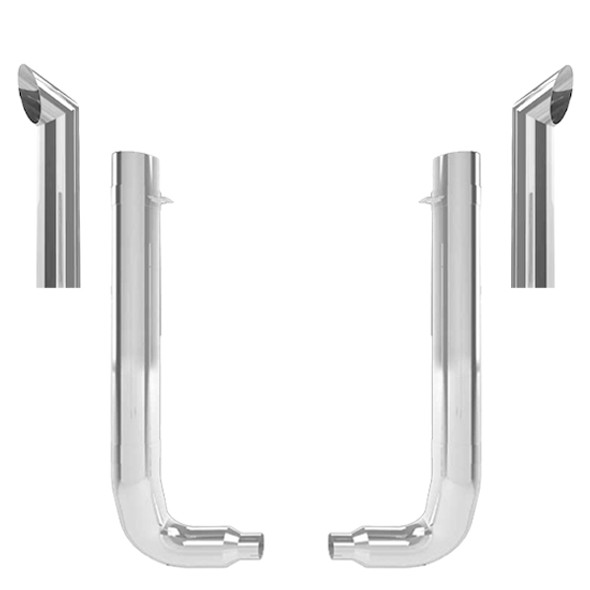 Kenworth W900A 1961-1982 7-5 Inch Spool & Under Frame Exhaust Kit W/  68 Inch Chino Stacks