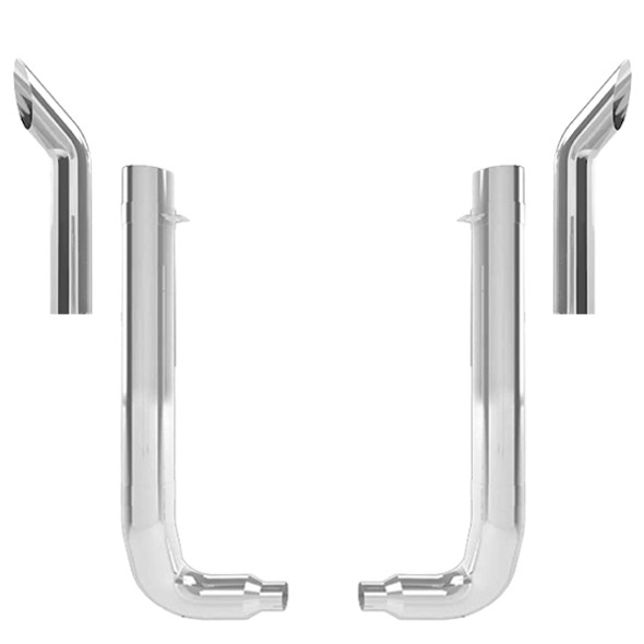 Kenworth W900A 1961-1982 8-5 Inch Spool & Under Frame Exhaust Kit W/  68 Inch Bull Hauler Stacks