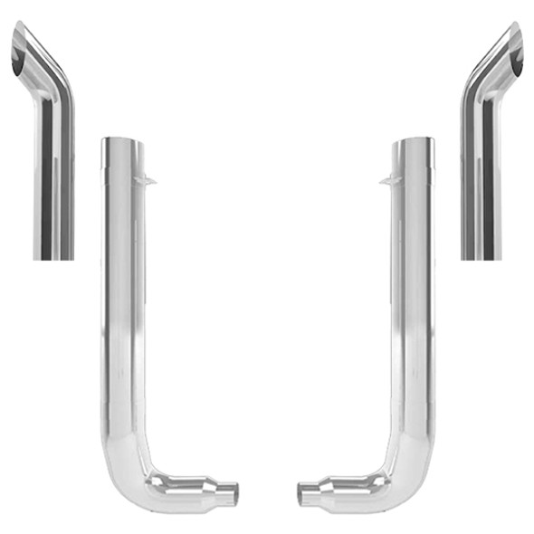 Kenworth W900A 1961-1982 8-5 Inch Spool & Under Frame Exhaust Kit W/  68 Inch Curve Stacks