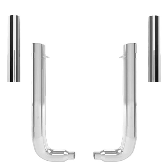 Kenworth W900A 1961-1982 8-5 Inch Spool & Under Frame Exhaust Kit W/  68 Inch Flat Top Stacks