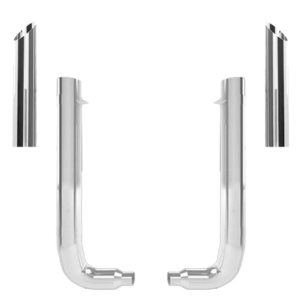 Kenworth W900A 1961-1982 8-5 Inch Spool & Under Frame Exhaust Kit W/  68 Inch Miter Stacks