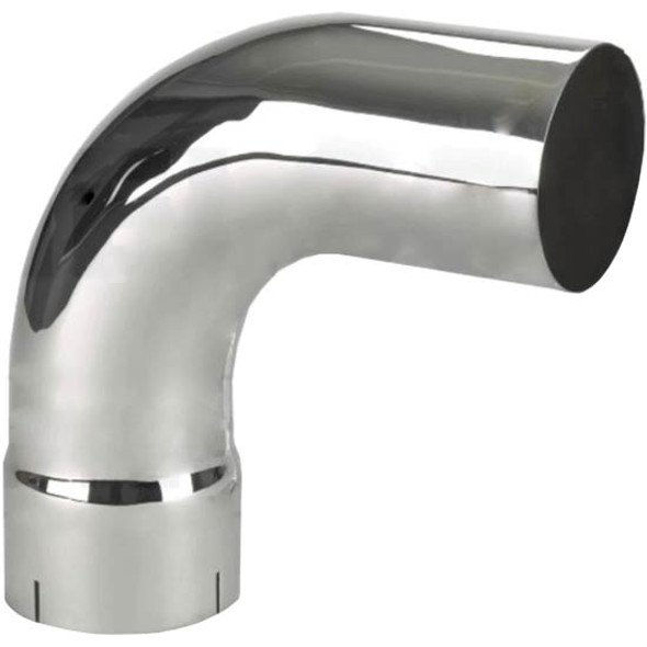 BESTfit 5 Inch ID-O.D. X 12 Inch Chrome Exhaust Elbow - 90 Degree With 6 Inch Centerline