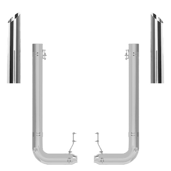 Peterbilt 389 2011- 2017 5 Inch OG Old School Exhaust Kit W/ 54 Inch Miter Stacks