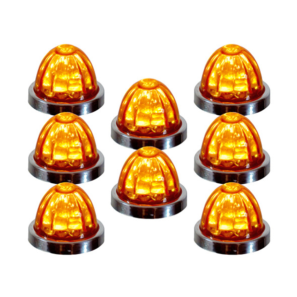 Small Watermelon Style Dual Function Light With Amber LED & Amber Glass Lens By Legendary