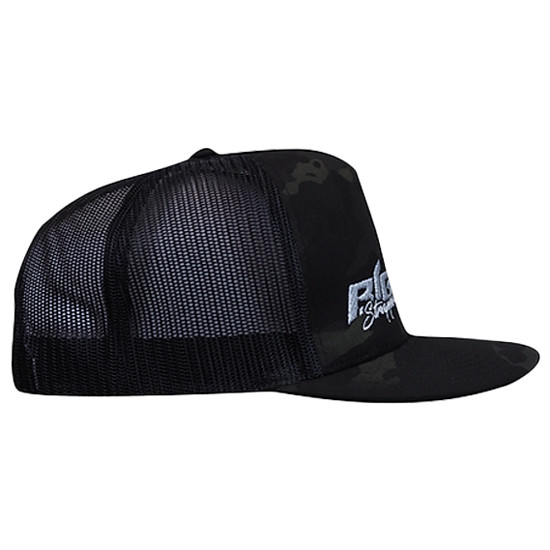BigStrappin' Flatbill Trucker - Camo/Black