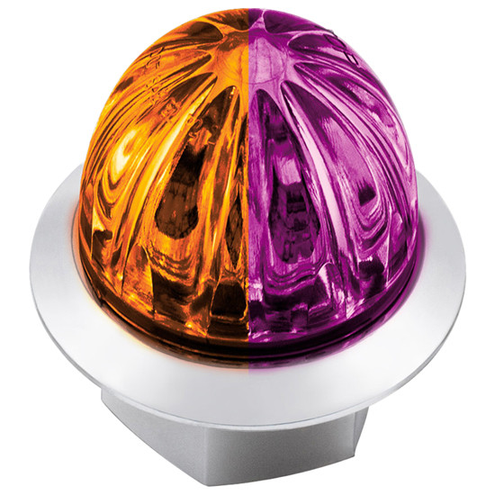 3/4-Inch Mini Double Fury Watermelon Amber to Purple LED Light – Dual-Function Truck Accessory