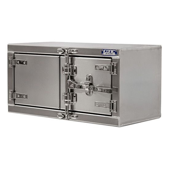 Aluminum Underbody Toolbox 18” x 24” x 36” with Dual Barn Doors and Cam Lock