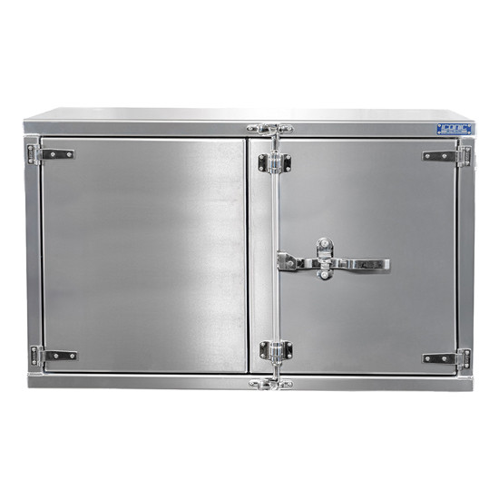 Aluminum Underbody Toolbox 36” x 24” x 60” with Dual Barn Doors and Cam Lock