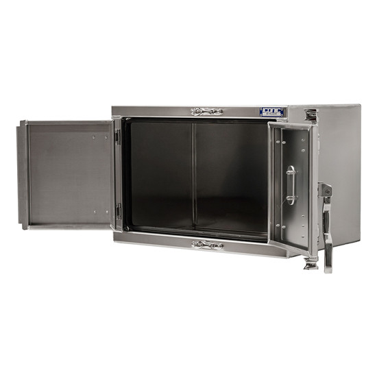 Aluminum Underbody Toolbox 24” x 24” x 36” with Dual Barn Doors and Cam Lock