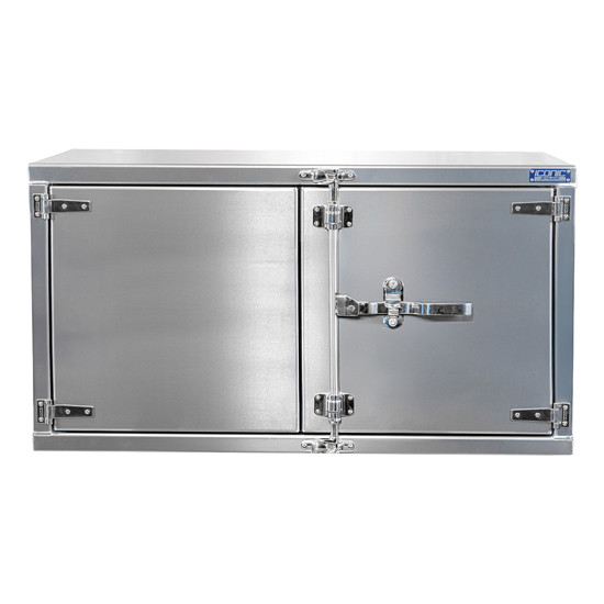 Aluminum Underbody Toolbox 30” x 24” x 60” with Dual Barn Doors and Cam Lock