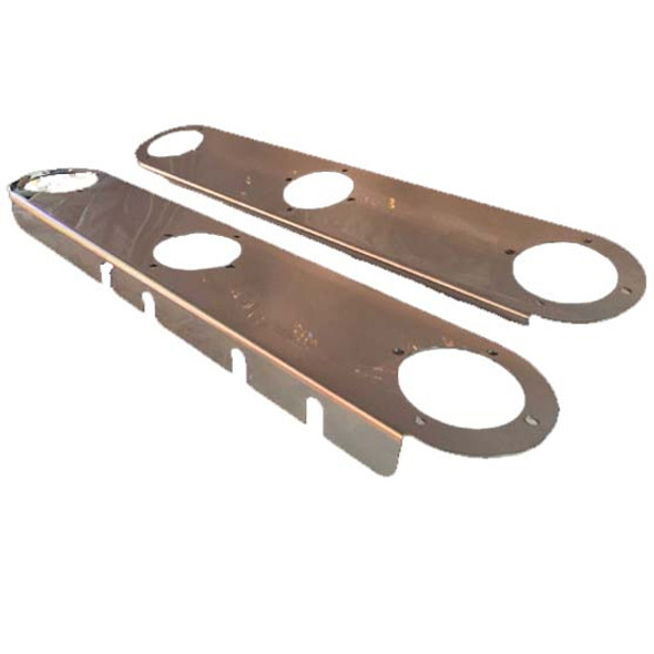 15-Inch Stainless Steel Front Air Cleaner Light Brackets with Three Watermelon Light Holes