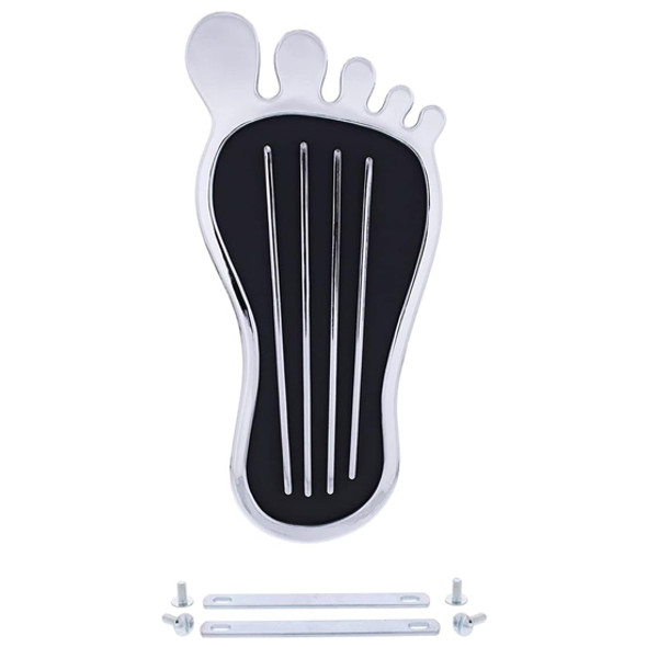 Chrome Barefoot Shape Gas Pedal Cover