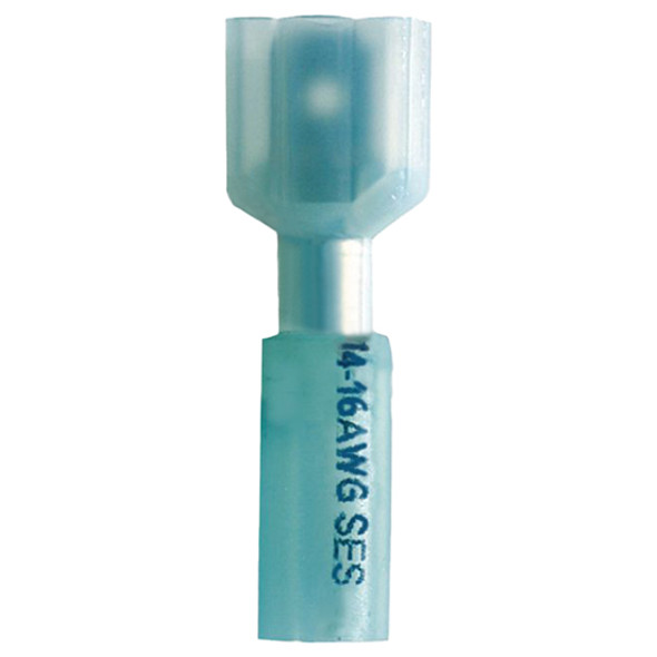 Blue Sta-Dry Slip-On Terminal for 16-14 Gauge Wire with 0.250 Inch Tab, Pack of 25