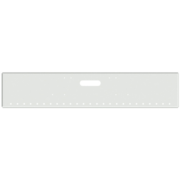 Chrome 22" American Eagle Bumper With 25 Round 3/4” Light Holes, 1 Additional 3/4” Light Hole on Each End, Center Tow Hole, and Mounting Holes for Freightliner FLC120 SFA models