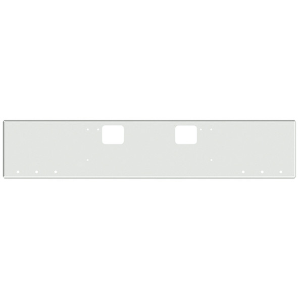 Freightliner Classic 120, XL 2002-2007 18 Inch Chrome American Eagle Bumper W/ Square Corners - Tow, 6 Rnd 3/4 Inch & End Rnd 3/4 Inch Light Holes