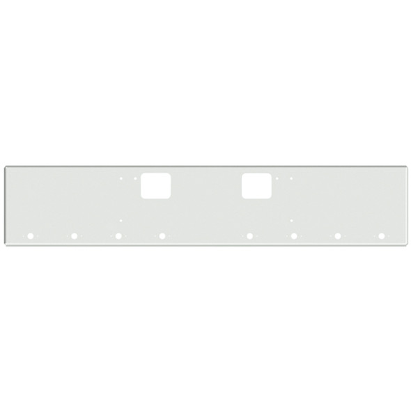 Freightliner Classic 120, XL 2002-2007 22 Inch Chrome American Eagle Bumper W/ Square Corners - Tow & 8 M1 - P1 Light Holes