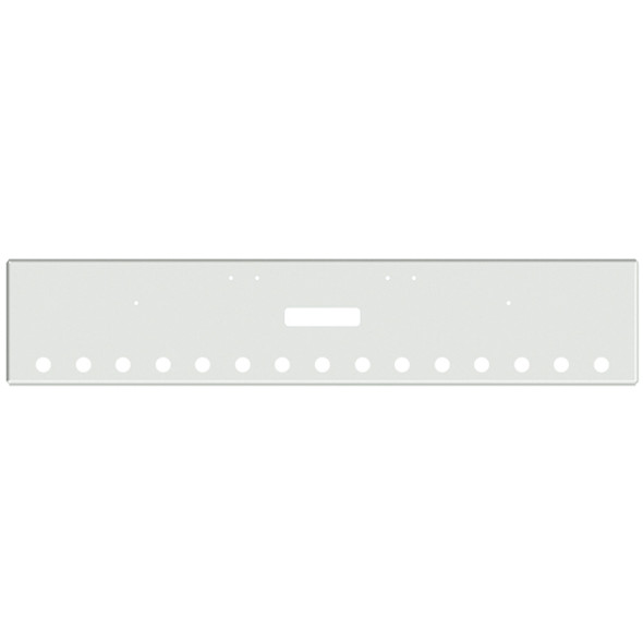 Freightliner Classic 120, XL 132 Day Cab 18 Inch Chrome Texas Bumper W/ Boxed Ends - Tow, 15 Rnd 2 Inch & End Rnd 2 Inch Light Holes