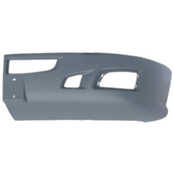 BESTfit Paintable Bumper End With Tow, Fog Light And Vent Holes For Kenworth T660-Driver Side