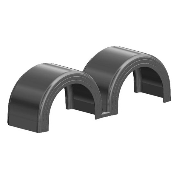 Gray Gel-Coat 101.5 Inch Fiberglass Double Hump Full Fender-Sold Each