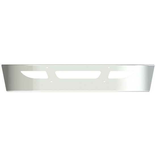 International 4100, 4200, 4300, 4400, 8600 14 Inch Chrome Wrap Around Bumper W/ Large Tow & Vent Holes