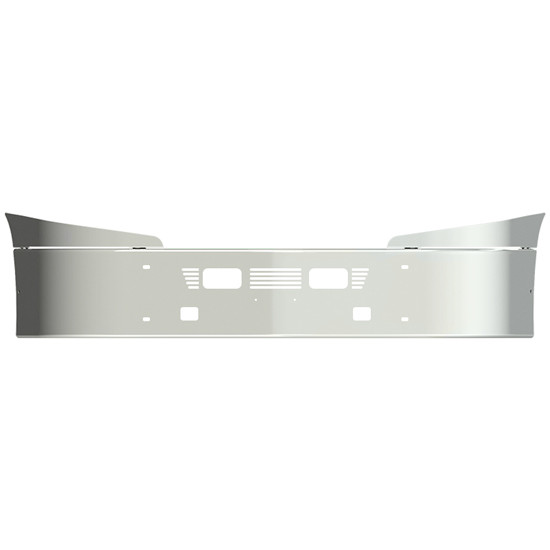 International LT 2017 - Current 125 BBC 18 Inch Chrome Bumper OE Style Mounting  W/ Two & Slotted Vent Holes