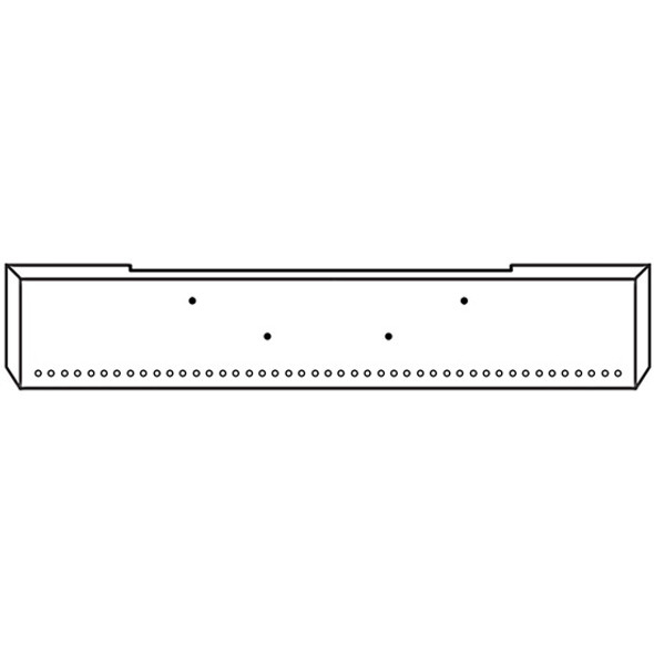 Kenworth W900B 18 Inch Chrome Texas Boxed End Bumper W/ 45 Rnd 3/4 Inch Light Holes