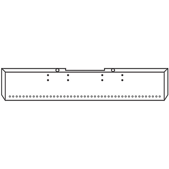 Peterbilt 352 359 20 Inch Chrome Texas Bumper W/ Boxed Ends - 45 Rnd 3/4 Inch & End 3/4 Inch Light Holes By Valley Chrome