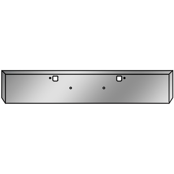 BESTfit Stainless Steel 18 Inch Texas Bumper, 11 Gauge W/ Boxed Ends, Mounting & Tow Holes For Kenworth W990