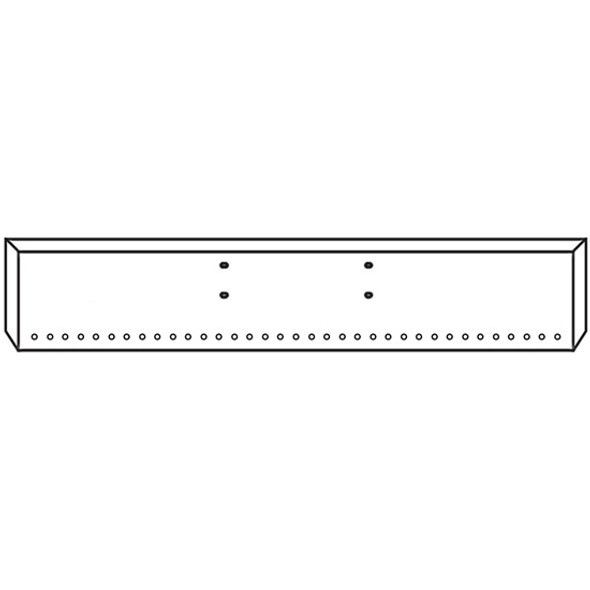 Western Star 4900FA, 4900SF, 496418 Inch Chrome Texas Bumper W/ Boxed Ends & 35 Rnd 3/4 Inch Light Holes By Valley Chrome