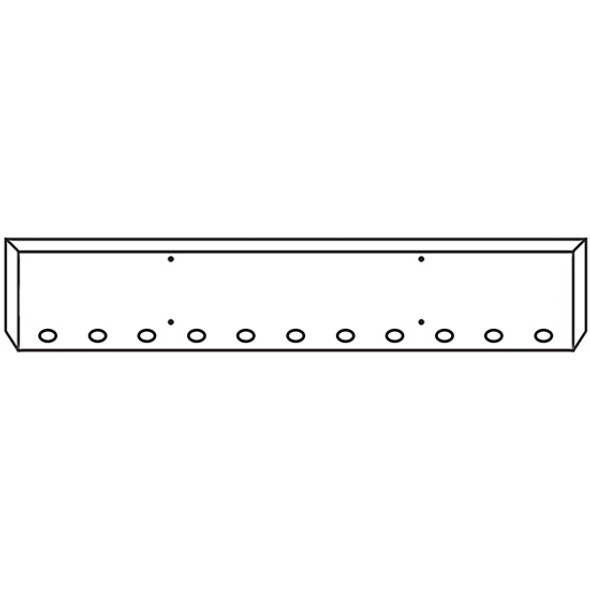 Western Star 4700SF 20 Inch Texas Chrome Bumper W/ Boxed Ends & 11 M3 - P3 Light Holes By Valley Chrome
